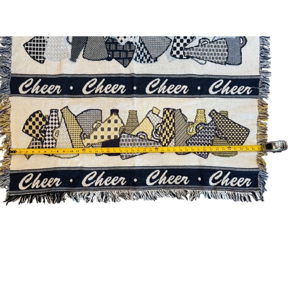 Cheerleader Throw Blanket Vintage Megaphone Sports Decor Home Accent cottagefore - Picture 3 of 5